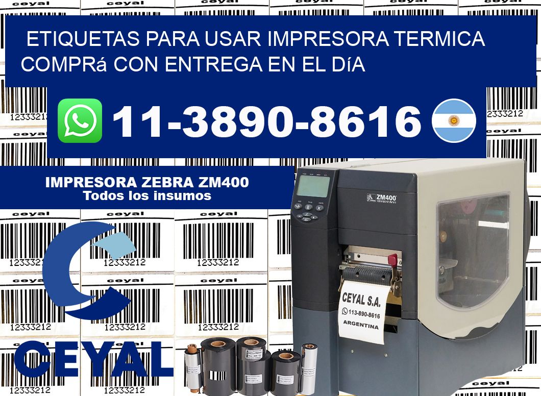 ETIQUETAS PARA USAR IMPRESORA TERMICA Comprá con entrega en el día
