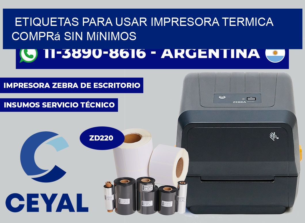 ETIQUETAS PARA USAR IMPRESORA TERMICA Comprá sin mínimos