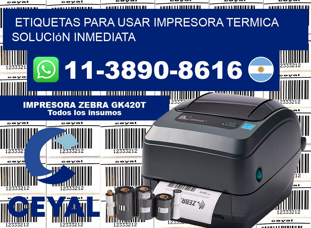 ETIQUETAS PARA USAR IMPRESORA TERMICA Solución inmediata
