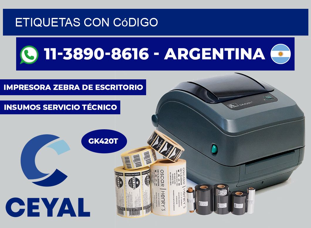 ETIQUETAS con código