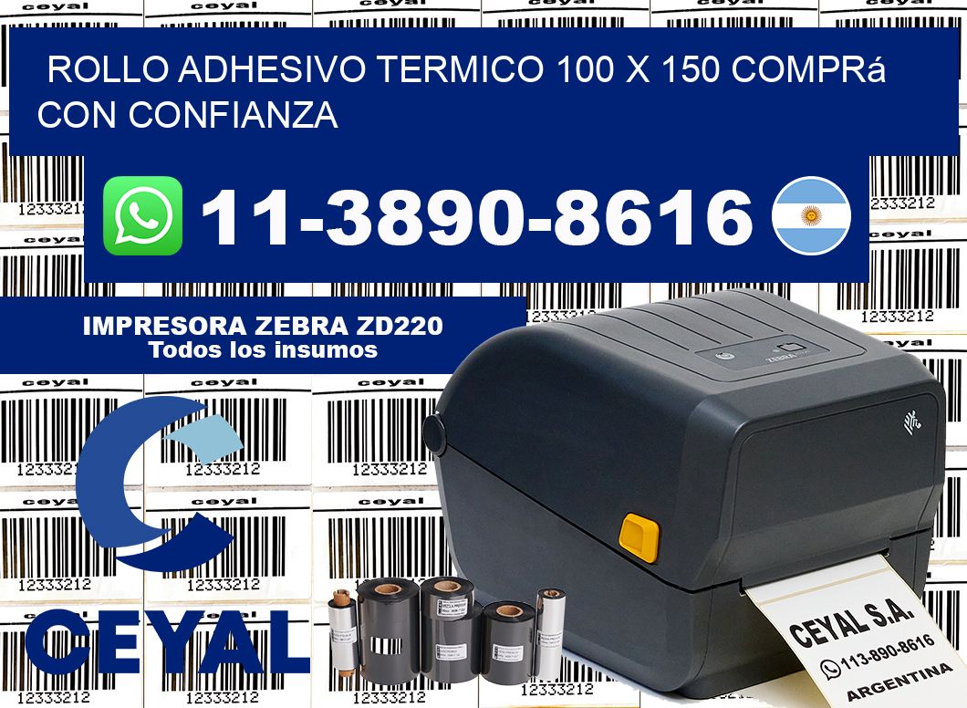 ROLLO ADHESIVO TERMICO 100 X 150 Comprá con confianza