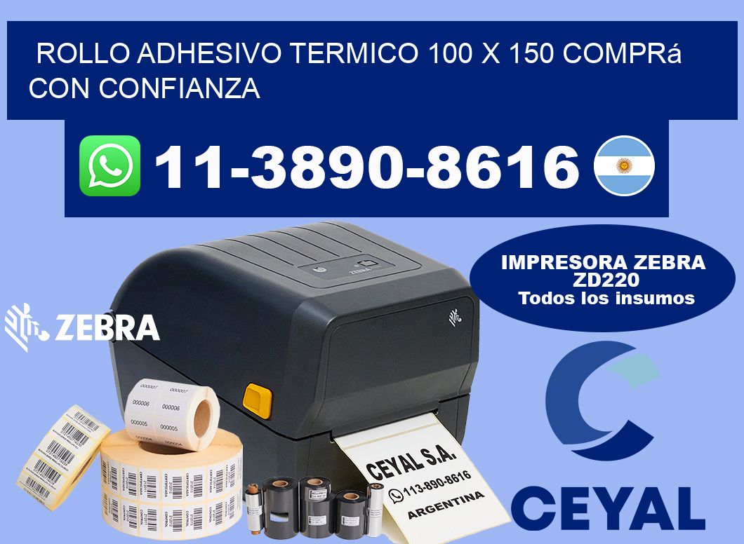 ROLLO ADHESIVO TERMICO 100 X 150 Comprá con confianza