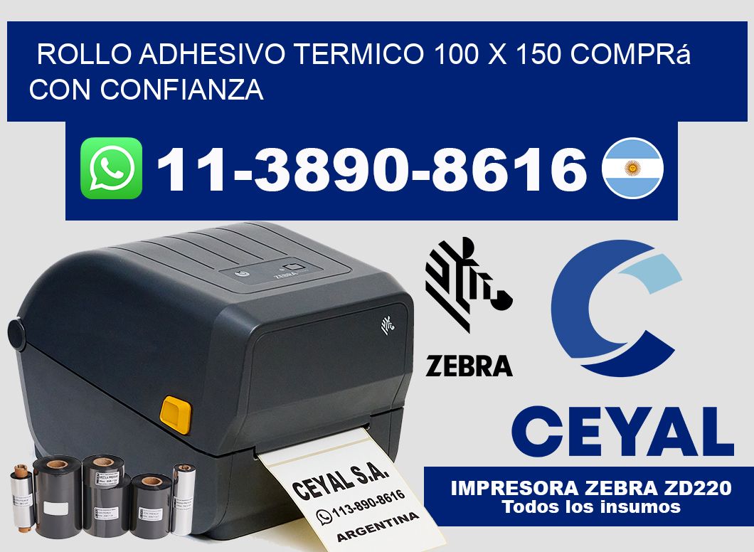 ROLLO ADHESIVO TERMICO 100 X 150 Comprá con confianza