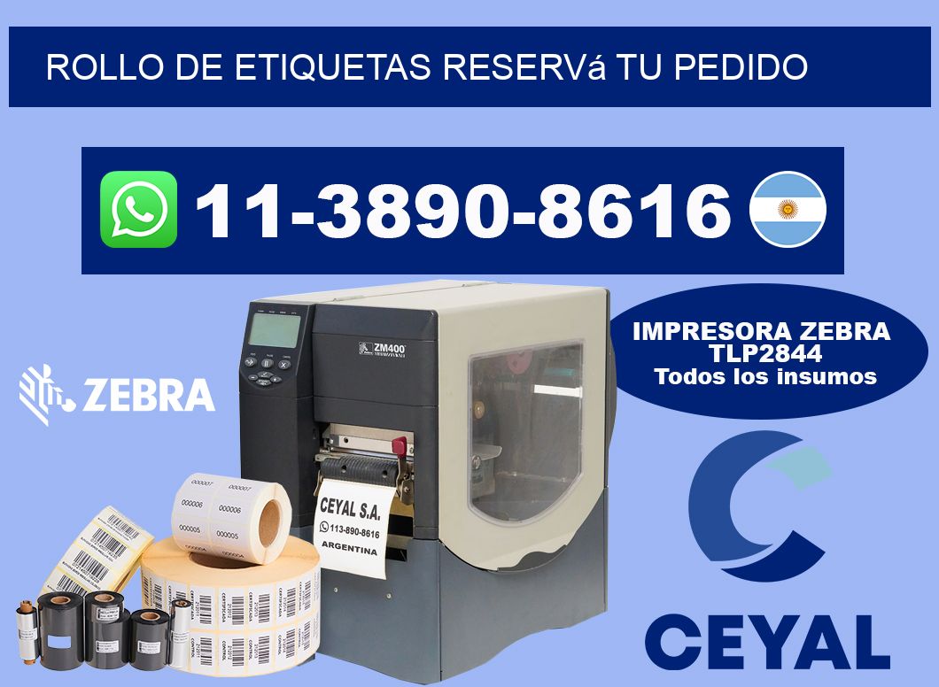 ROLLO DE ETIQUETAS Reservá tu pedido