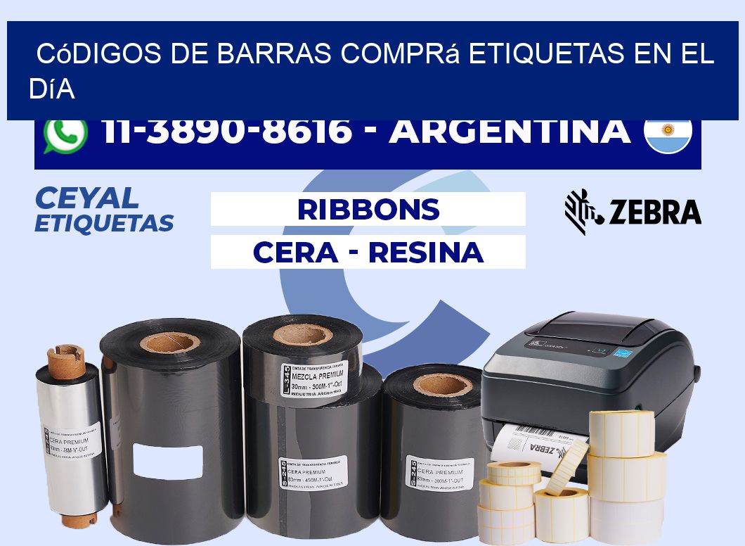 códigos de barras Comprá etiquetas en el día