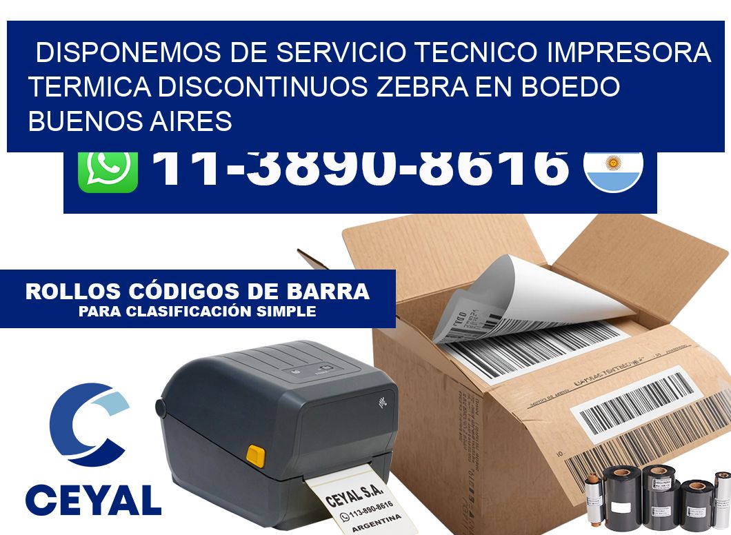 disponemos de servicio tecnico impresora termica discontinuos zebra en Boedo Buenos Aires
