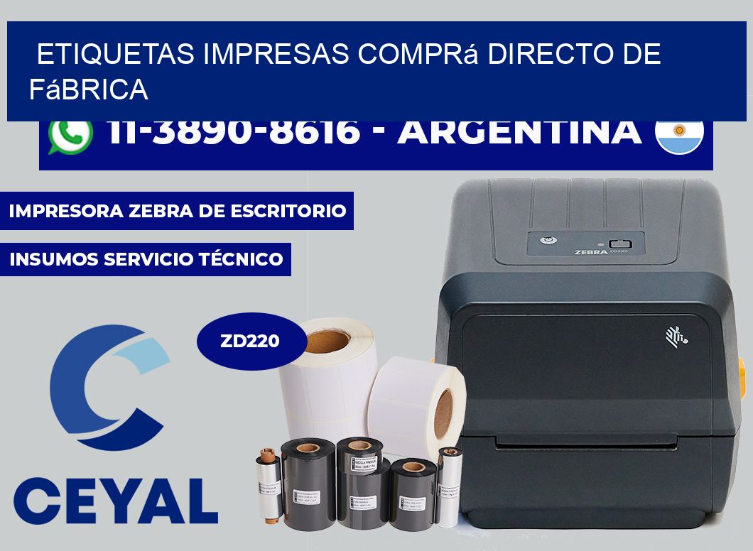 etiquetas impresas Comprá directo de fábrica