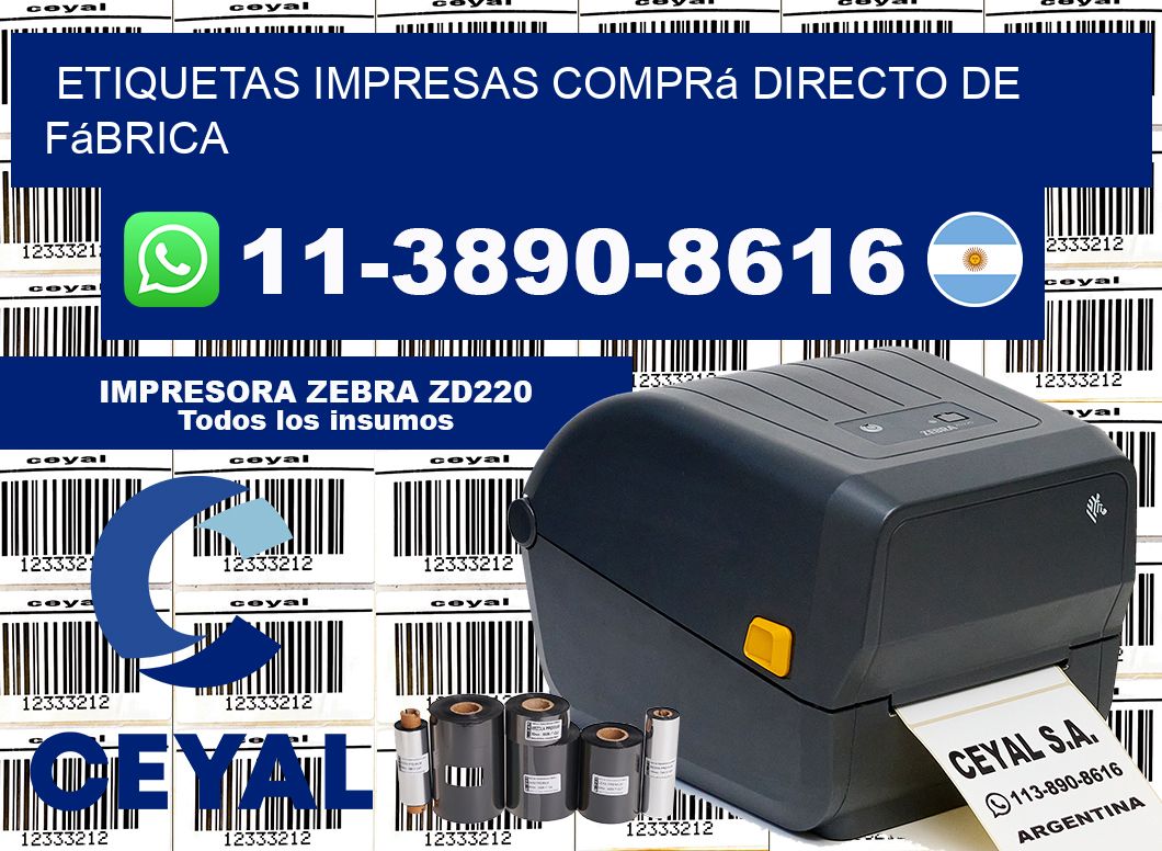 etiquetas impresas Comprá directo de fábrica