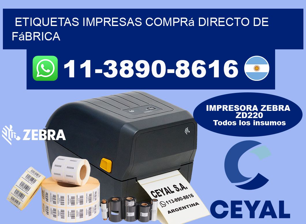 etiquetas impresas Comprá directo de fábrica