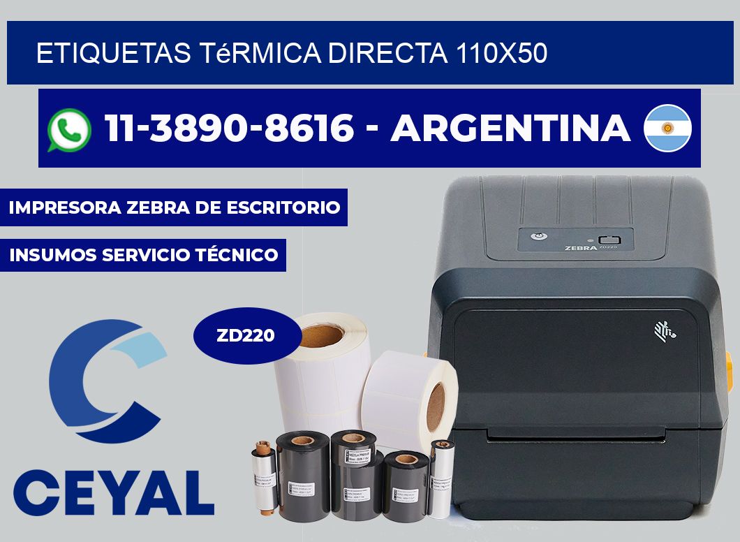 etiquetas térmica directa 110X50
