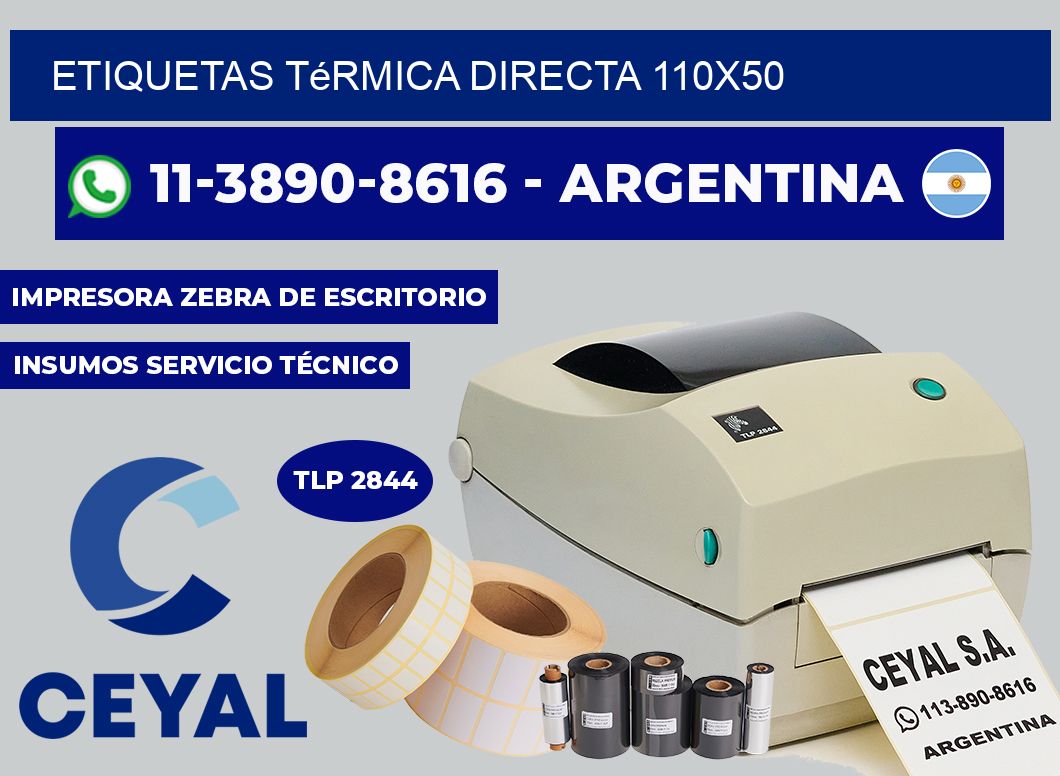 etiquetas térmica directa 110X50