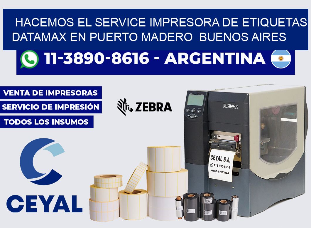 hacemos el service Impresora de etiquetas Datamax en Puerto Madero Buenos Aires