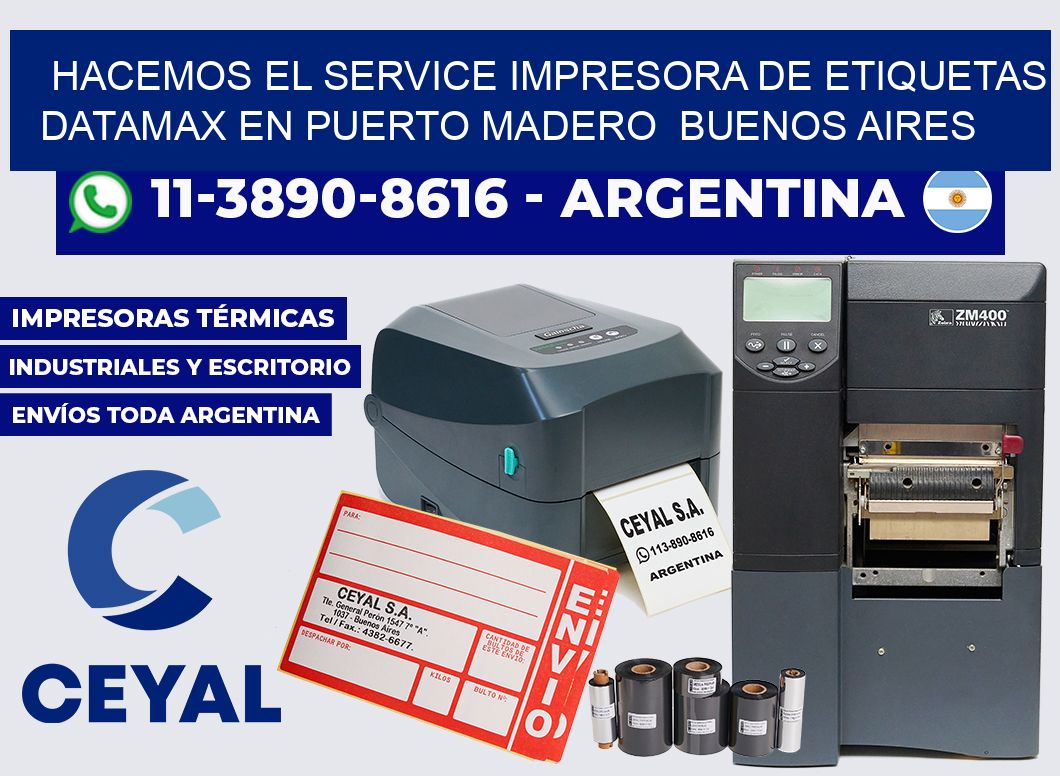hacemos el service Impresora de etiquetas Datamax en Puerto Madero Buenos Aires