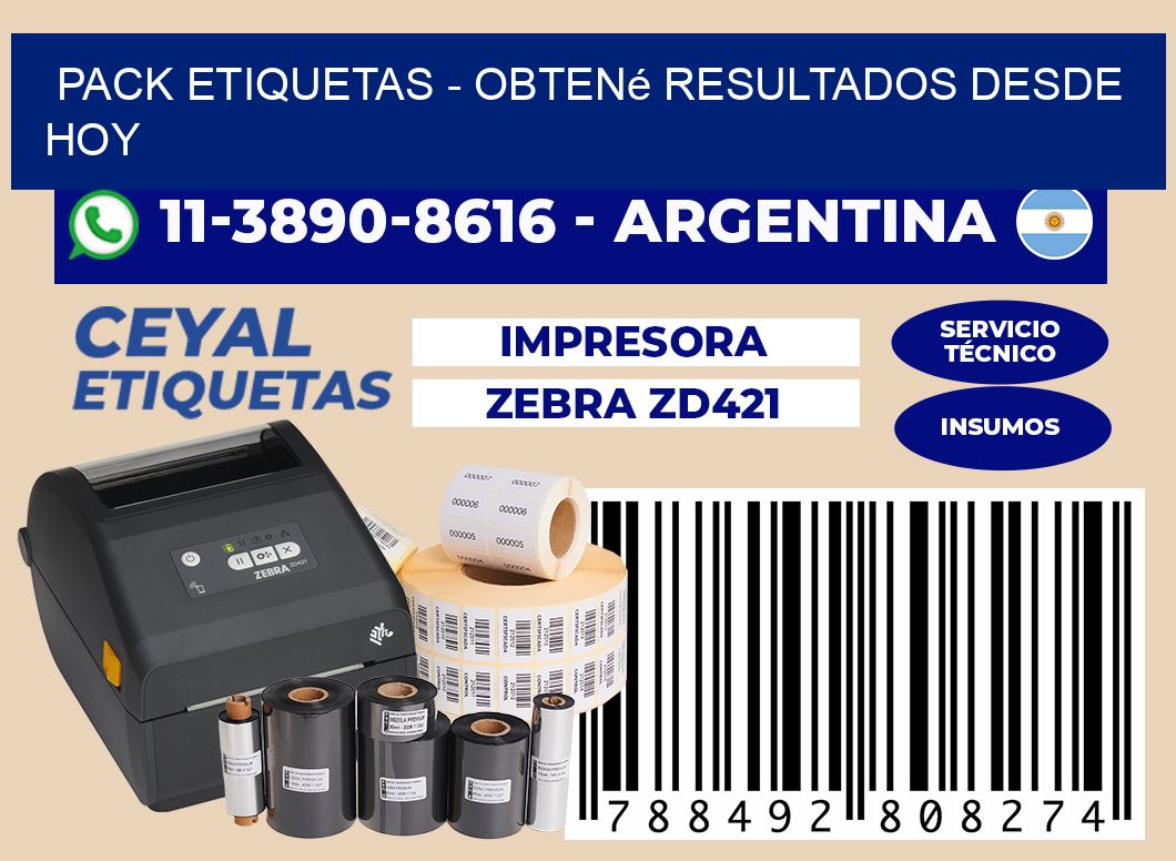 pack etiquetas - Obtené resultados desde hoy