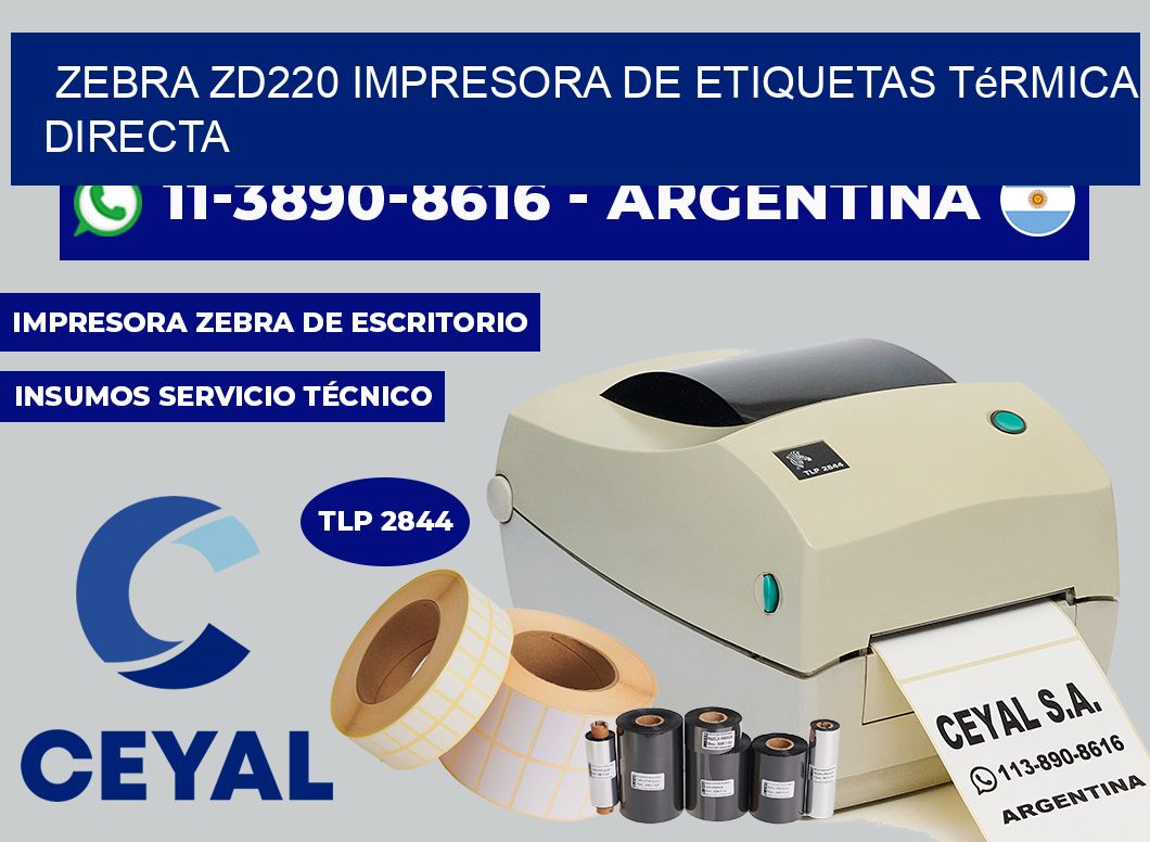 zebra zd220 impresora de etiquetas térmica directa