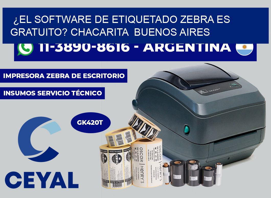 ¿El software de etiquetado Zebra es gratuito? Chacarita  Buenos Aires