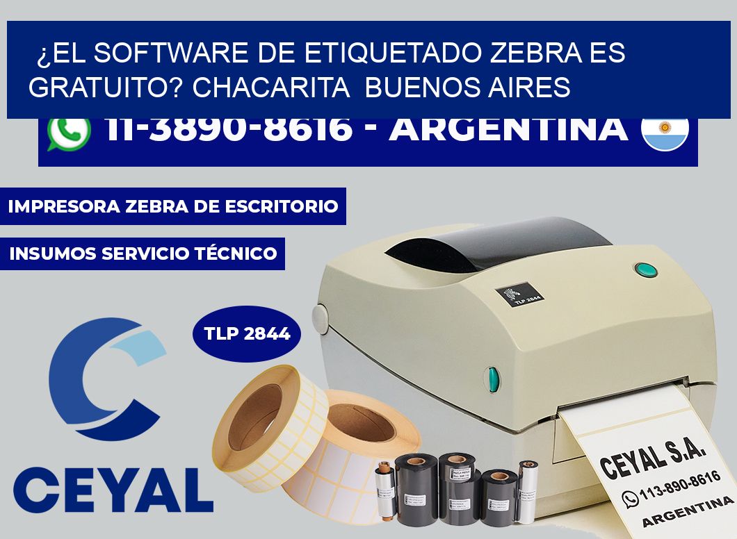 ¿El software de etiquetado Zebra es gratuito? Chacarita  Buenos Aires