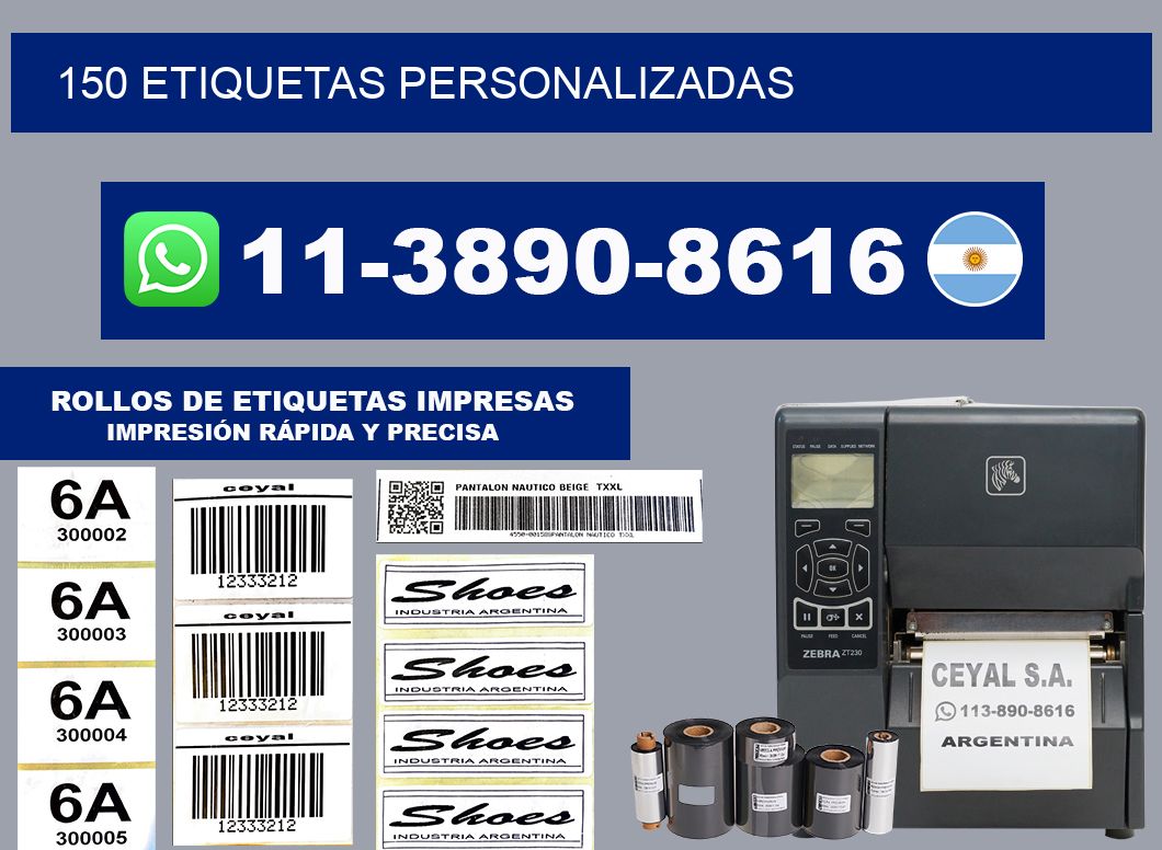 150 ETIQUETAS PERSONALIZADAS