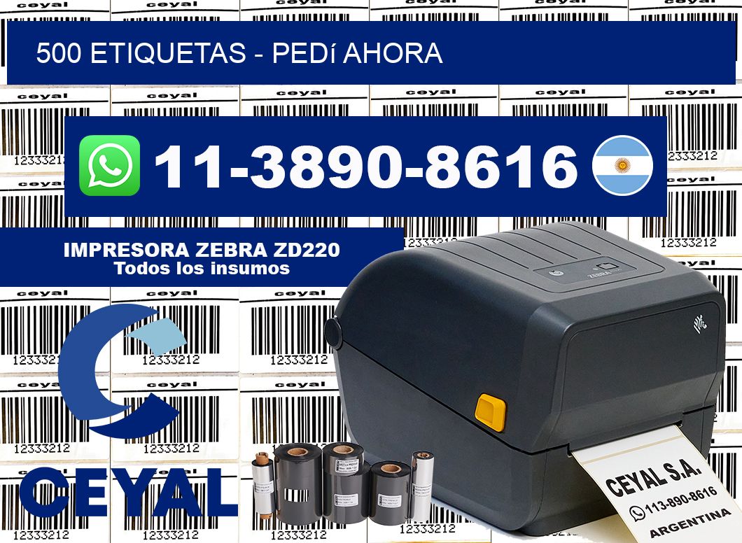 500 ETIQUETAS - Pedí ahora