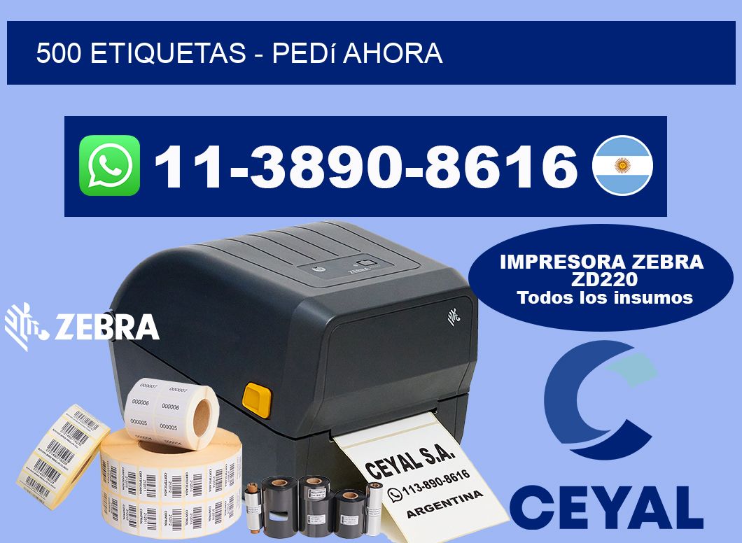 500 ETIQUETAS - Pedí ahora