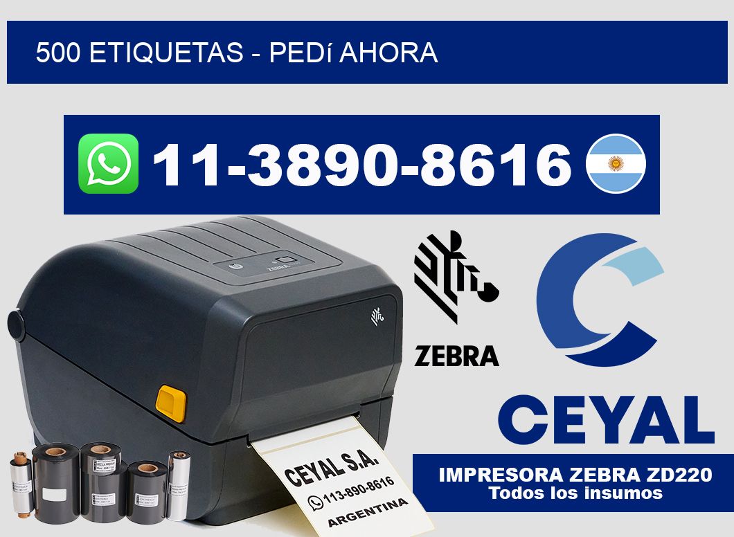 500 ETIQUETAS – Pedí ahora