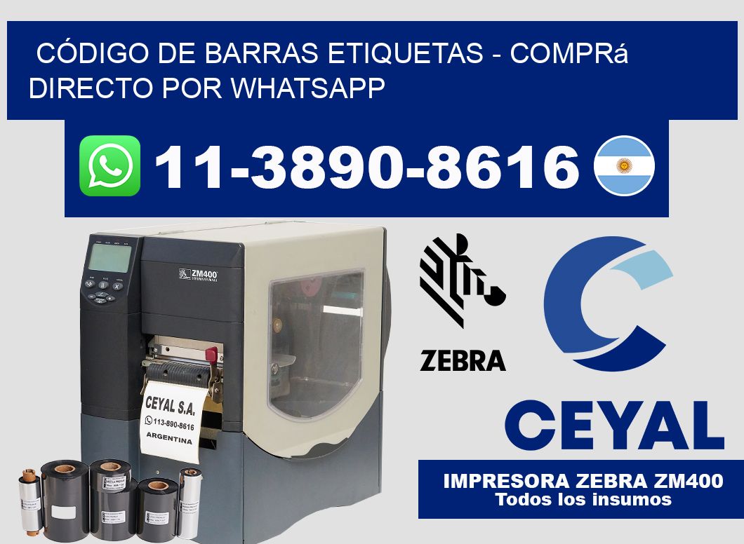 CÓDIGO DE BARRAS ETIQUETAS - Comprá directo por WhatsApp