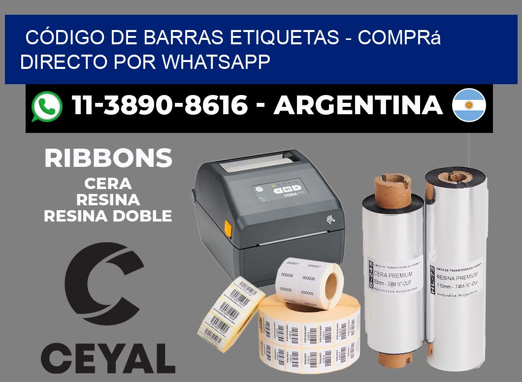 CÓDIGO DE BARRAS ETIQUETAS - Comprá directo por WhatsApp