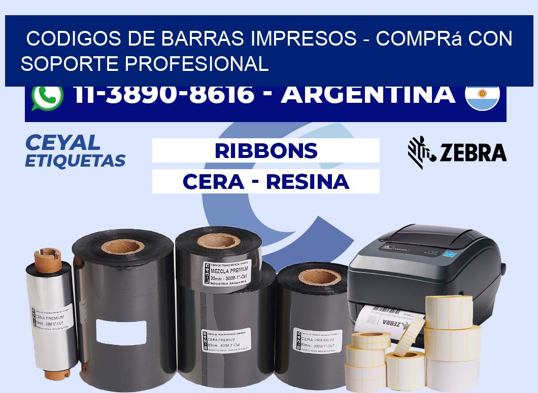 CODIGOS DE BARRAS IMPRESOS - Comprá con soporte profesional