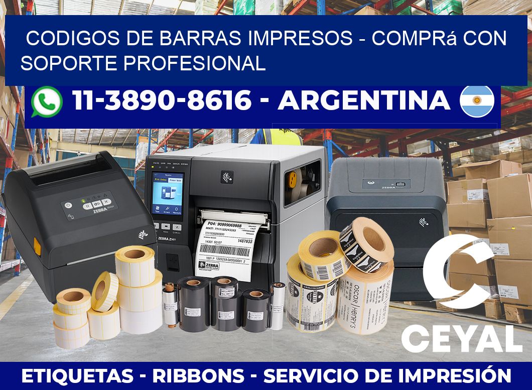 CODIGOS DE BARRAS IMPRESOS – Comprá con soporte profesional