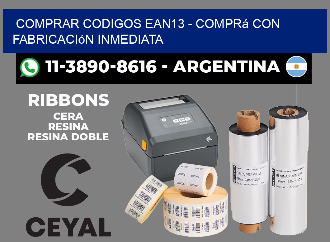 COMPRAR CODIGOS EAN13 - Comprá con fabricación inmediata
