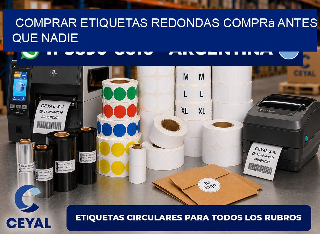 COMPRAR ETIQUETAS REDONDAS Comprá antes que nadie
