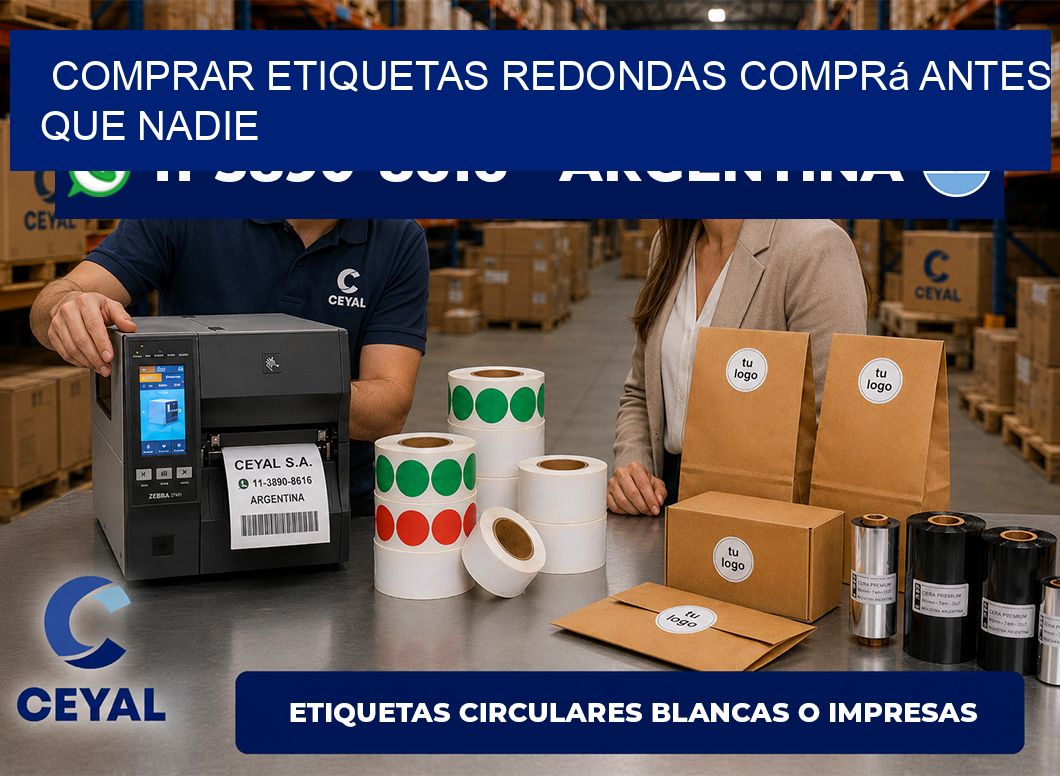 COMPRAR ETIQUETAS REDONDAS Comprá antes que nadie
