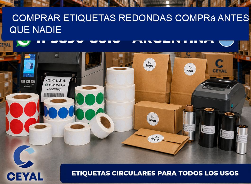 COMPRAR ETIQUETAS REDONDAS Comprá antes que nadie