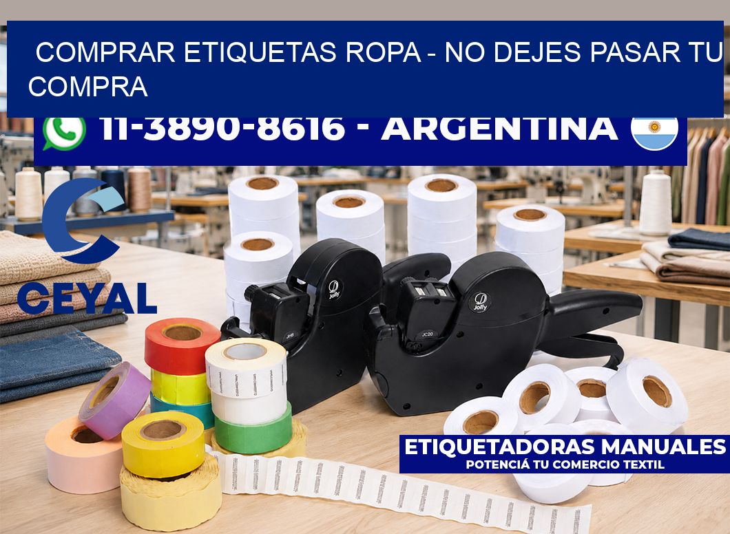 COMPRAR ETIQUETAS ROPA - No dejes pasar tu compra