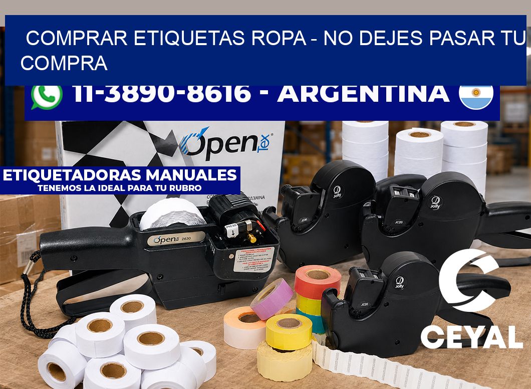 COMPRAR ETIQUETAS ROPA - No dejes pasar tu compra