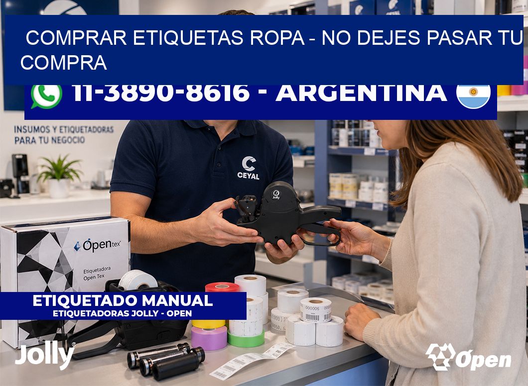 COMPRAR ETIQUETAS ROPA - No dejes pasar tu compra
