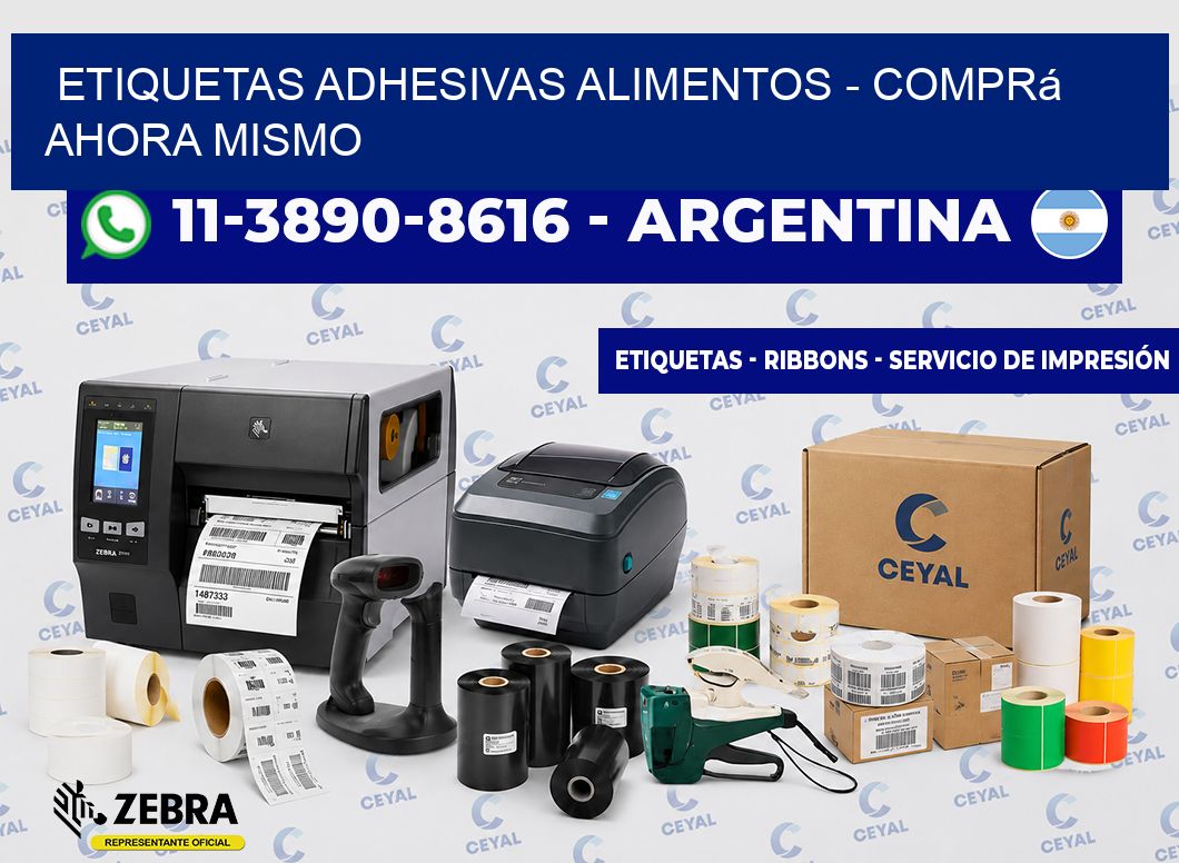 ETIQUETAS ADHESIVAS ALIMENTOS - Comprá ahora mismo
