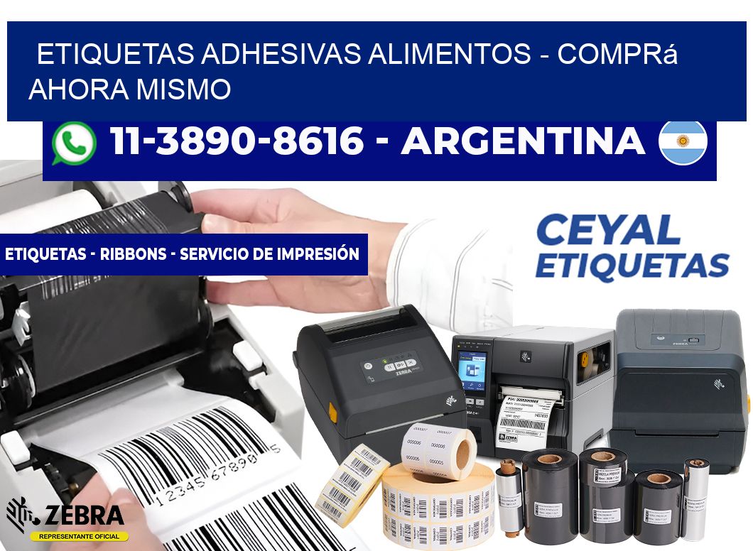 ETIQUETAS ADHESIVAS ALIMENTOS - Comprá ahora mismo
