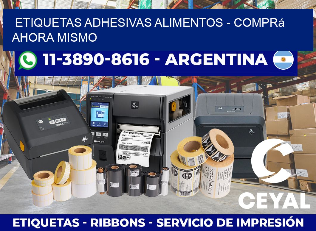 ETIQUETAS ADHESIVAS ALIMENTOS – Comprá ahora mismo