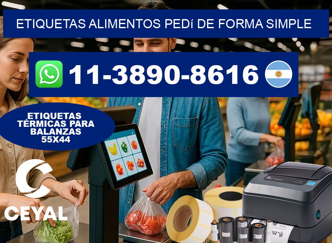 ETIQUETAS ALIMENTOS Pedí de forma simple