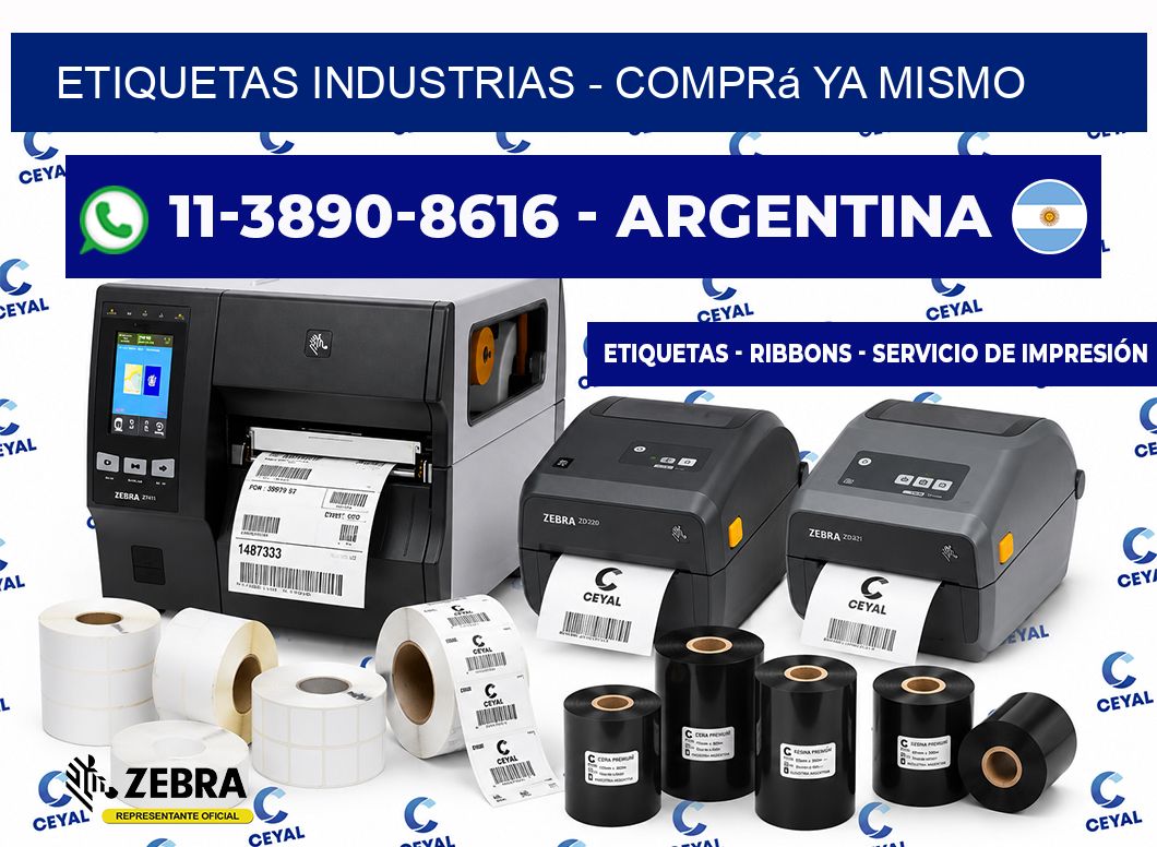 ETIQUETAS INDUSTRIAS - Comprá ya mismo
