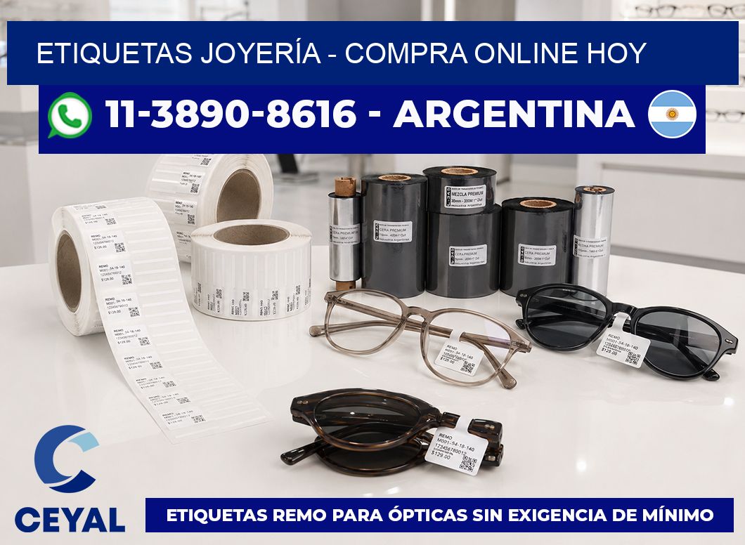 ETIQUETAS JOYERÍA - Compra online hoy