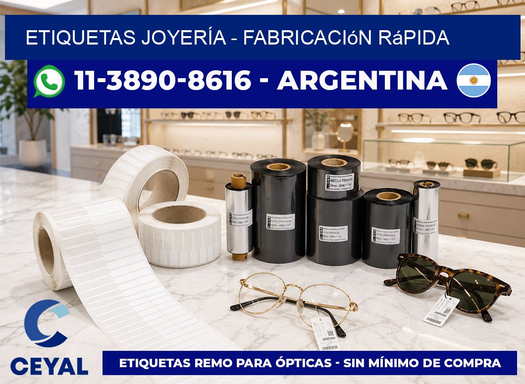 ETIQUETAS JOYERÍA - Fabricación rápida