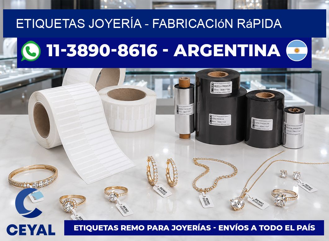 ETIQUETAS JOYERÍA - Fabricación rápida