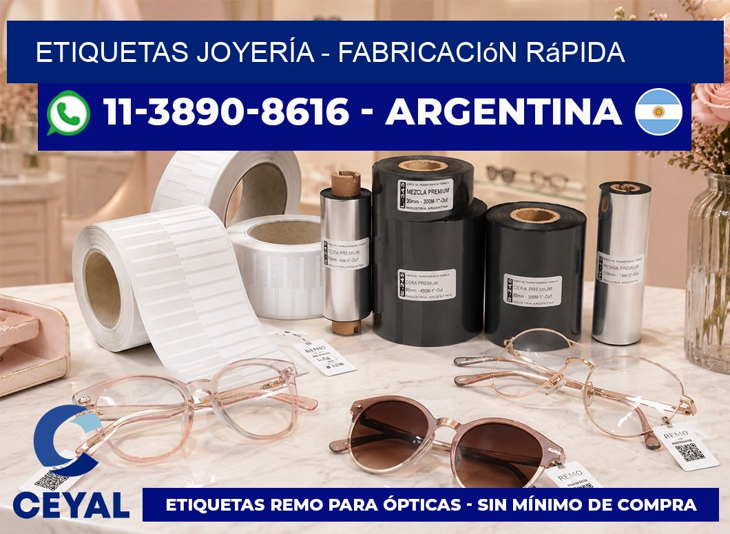 ETIQUETAS JOYERÍA - Fabricación rápida