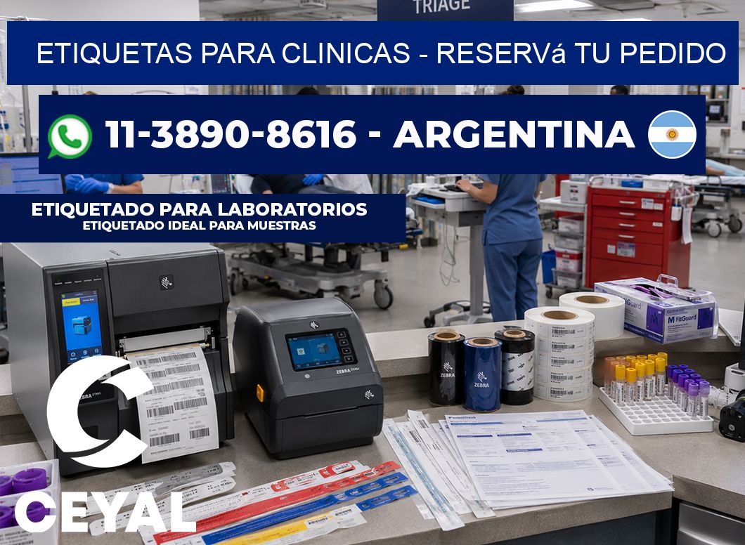 ETIQUETAS PARA CLINICAS - Reservá tu pedido