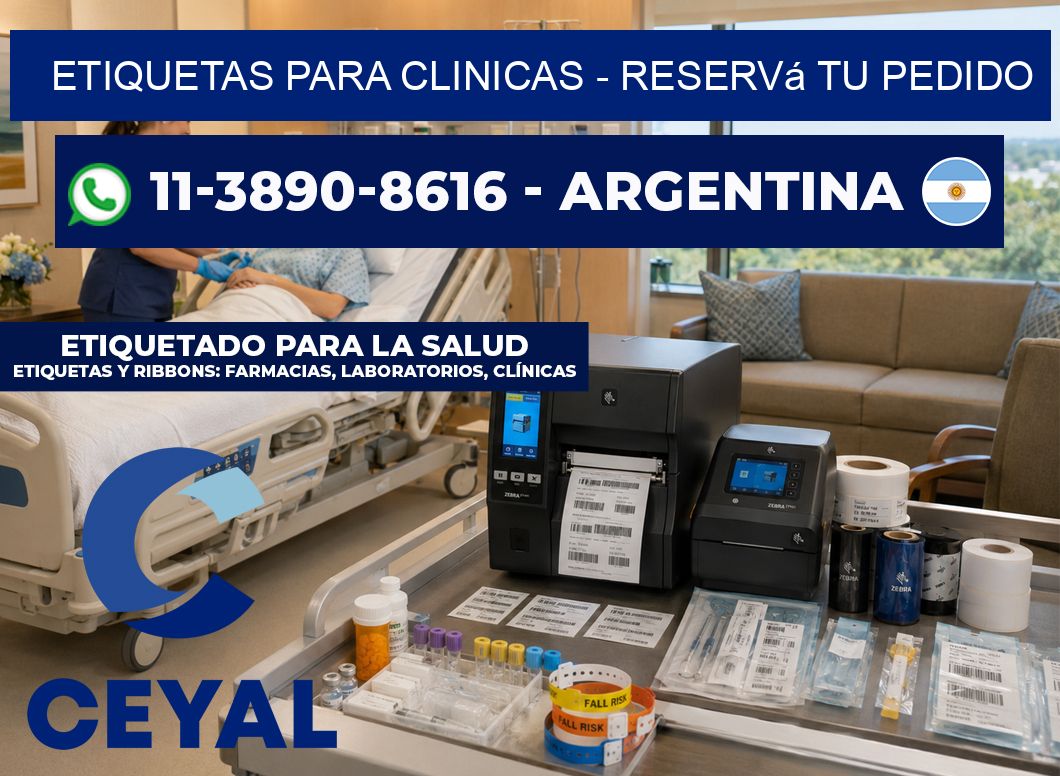 ETIQUETAS PARA CLINICAS - Reservá tu pedido