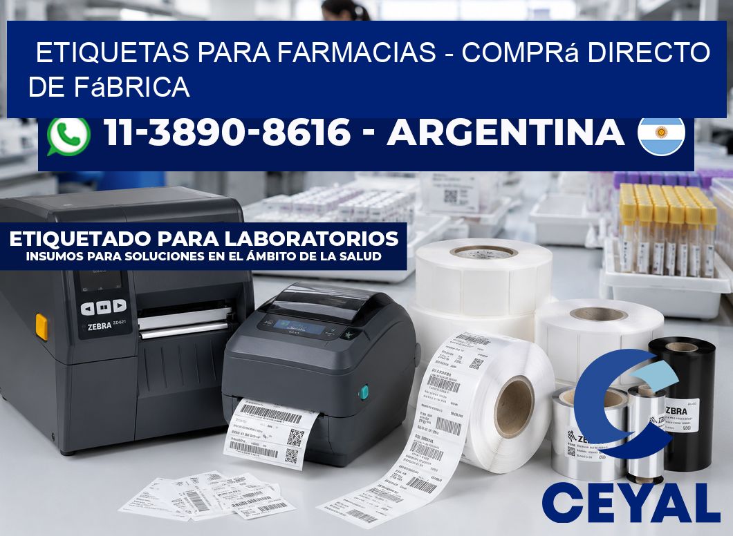 ETIQUETAS PARA FARMACIAS - Comprá directo de fábrica