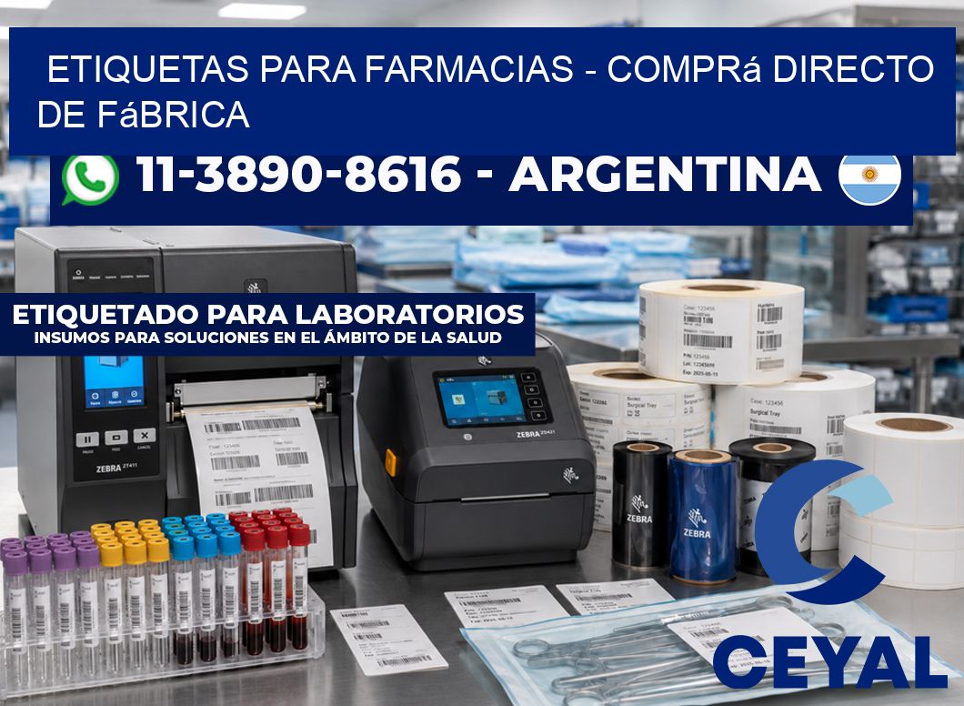 ETIQUETAS PARA FARMACIAS - Comprá directo de fábrica