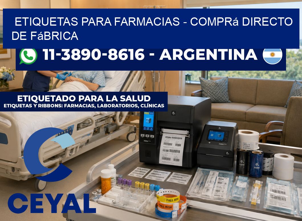 ETIQUETAS PARA FARMACIAS - Comprá directo de fábrica